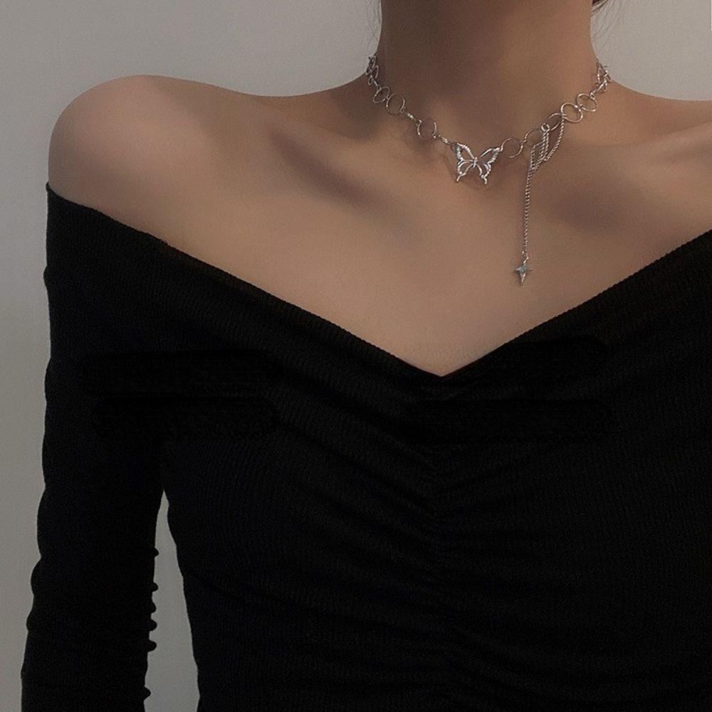 Mxbeauty Rantai Klavikula Gadis Vintage Perempuan Desain Perhiasan Rasa Hadiah Untuk Her Gaya Korea Liontin Kalung