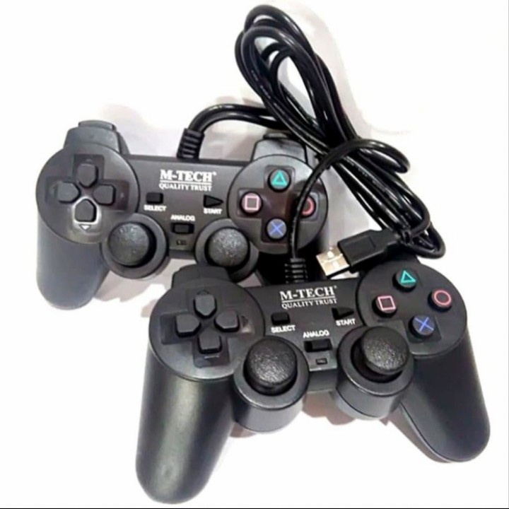 M TECH Gamepad Joystik MT-830 Hitam Single / Double