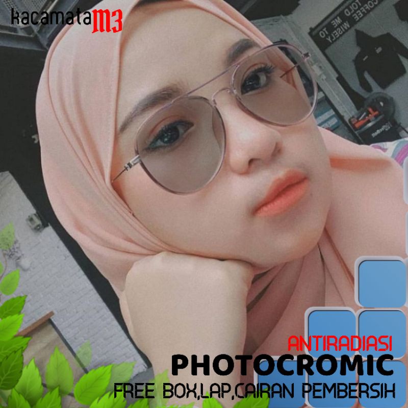 kacamata lensa photocromic antiradiasi boleh pilih yang blueray bisa normal minus plus cilinder tergantung permintaan sampai minus 5 cyl 2 harga masih sama tulis saja pesanan kaka di catatan saat order free box lap cairan pembersih kod 2191 size 52-19-147