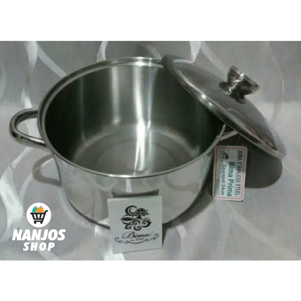 Bima Panci + Tutup Prima Panci Saus Saos Saucepot 18 Cm Stainless steel B2007018 / B200718