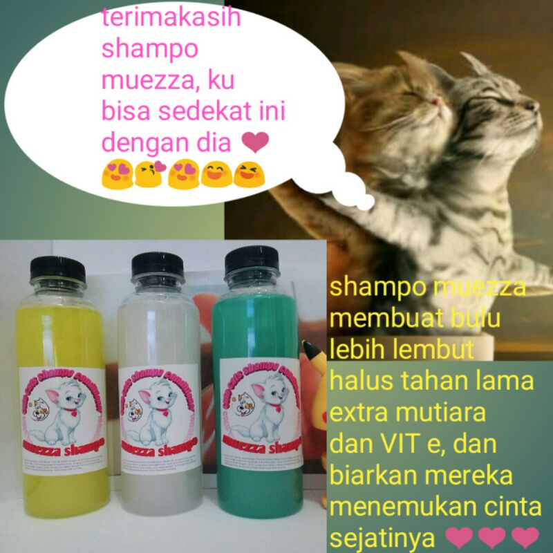 COMBO !!! 3 BOTOL total 750 mili cat sampo ukuran 250 ml untuk kucing anjing sampoo muezza anti kutu jamur tick and flea rontok Angora anggora sampho  mixdome bengal murah terlaris natural obat.