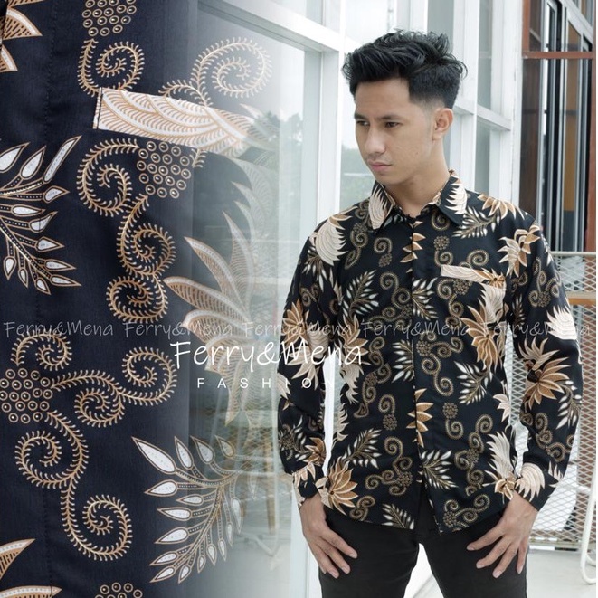 Kemeja batik pria modern / kemeja kondangan / kantor / kerja