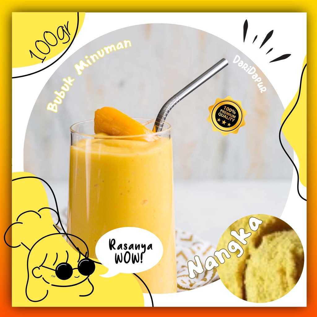 

Powder Drink Serbuk Bubuk Minuman Instan Kekinian Aneka Rasa Nangka / Jackfruit / Jack Fruit | Drinking Powder, Bubuk, Serbuk Untuk Minuman Boba Minuman Bubuk, Milkshake, Smoothies | Premium, Enak, Unik, Murah, Segar, Manis, Halal 100gr