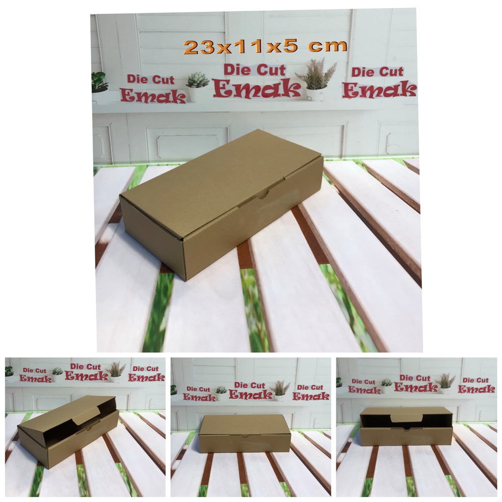 

kardus uk.23x11x5 cm kotak box karton Die Cut