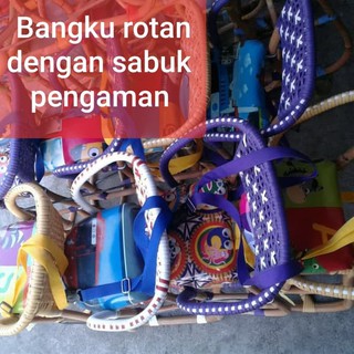 BONCENGAN ANAK  BANGKU ROTAN ANAK  DENGAN SABUK PENGAMAN 