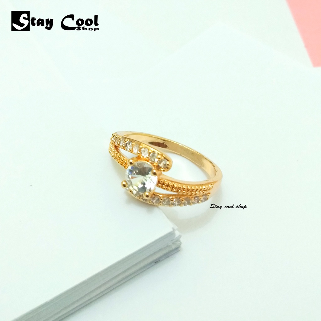 Cincin XUPING Wanita Mewah Anti Karat dan Luntur Model Terbaru 2021 / Cincin Wanita Korea Elegant