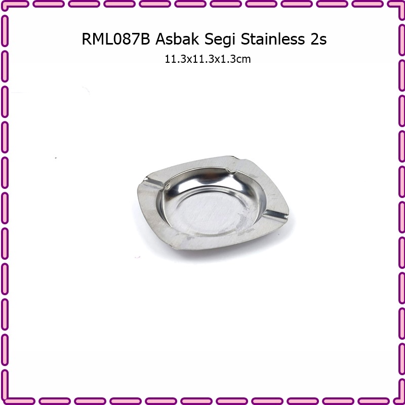 Asbak/Tempat Puntung Rokok Stainless 2s