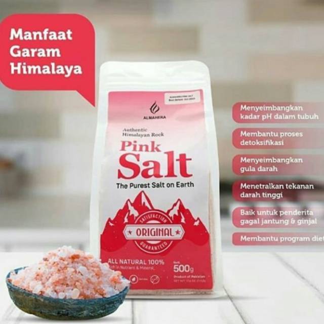 

ALMAHERA SALT 500GR HIMALAYAN GARAM HIMALAYA GAREM PINK PING 500 GRAM