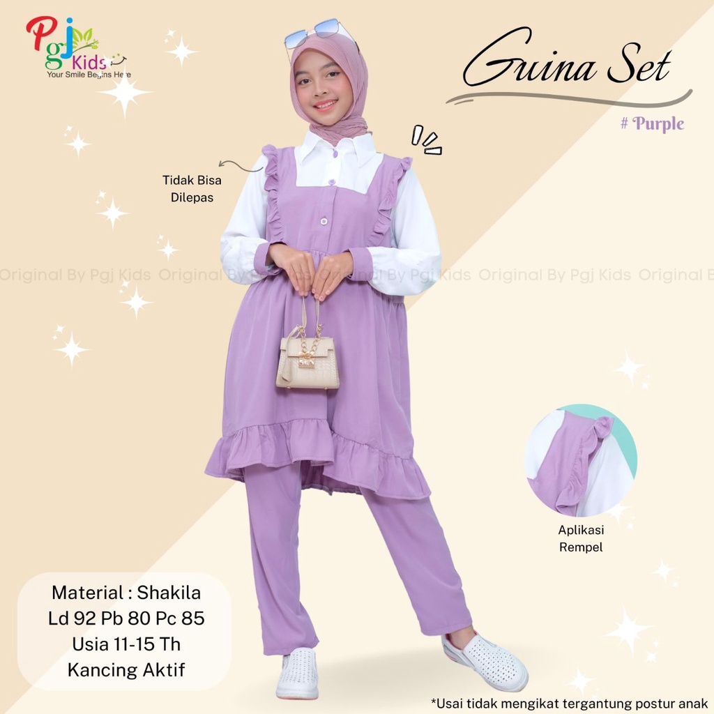 Baju Muslim Anak Setelan Anak Perempuan Setelan Tunik Anak Remaja Tanggung Junior Set