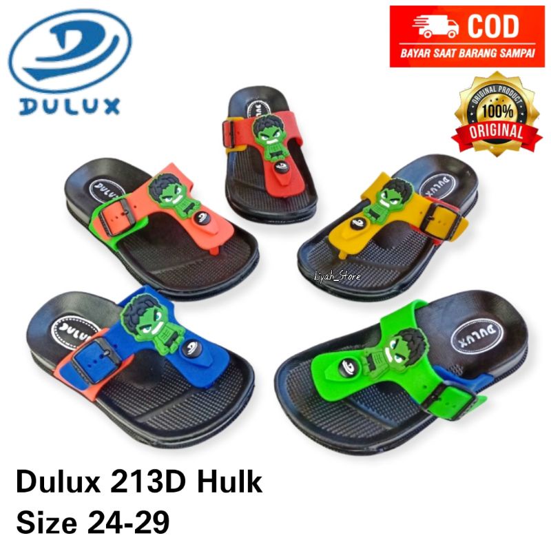 Sandal Jepit Karet Anak Laki Laki Dulux 213D MIX Hulk Karakter