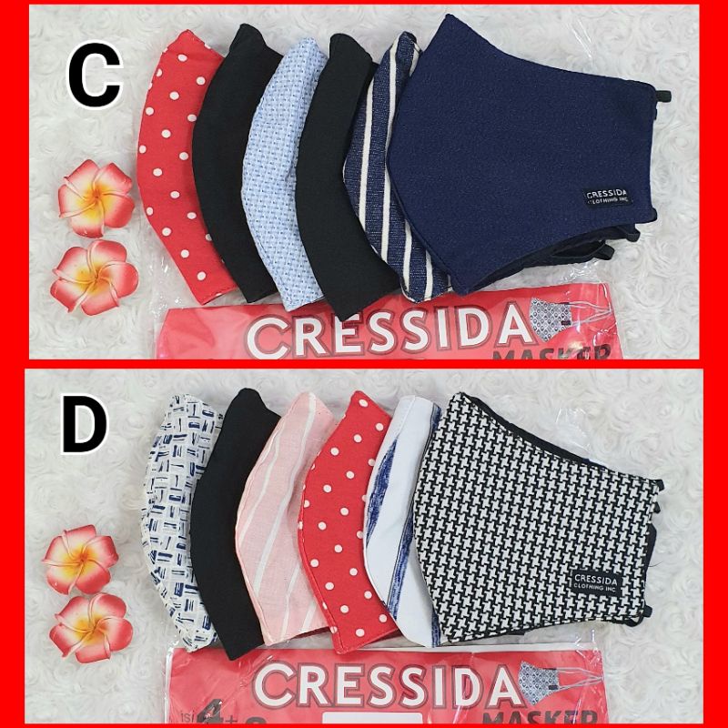 Masker CRESSIDA Hijab 3ply motif baru Original 100% Satuan /modernjombang