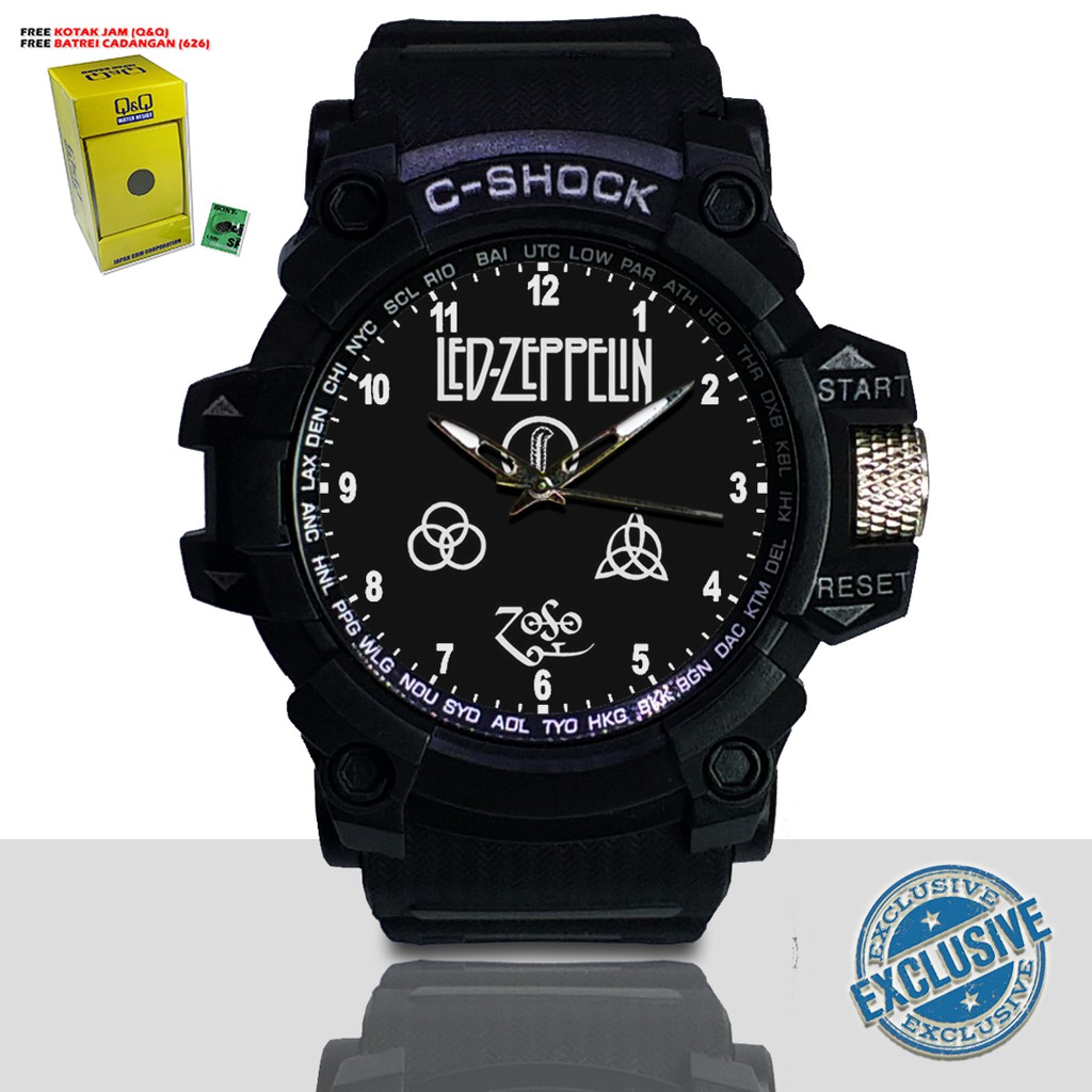 (EXCLUSIVE ) JAM TANGAN LED ZEPPELIN  WATER RESIST FREE BOX DAN BATREI - NO.21
