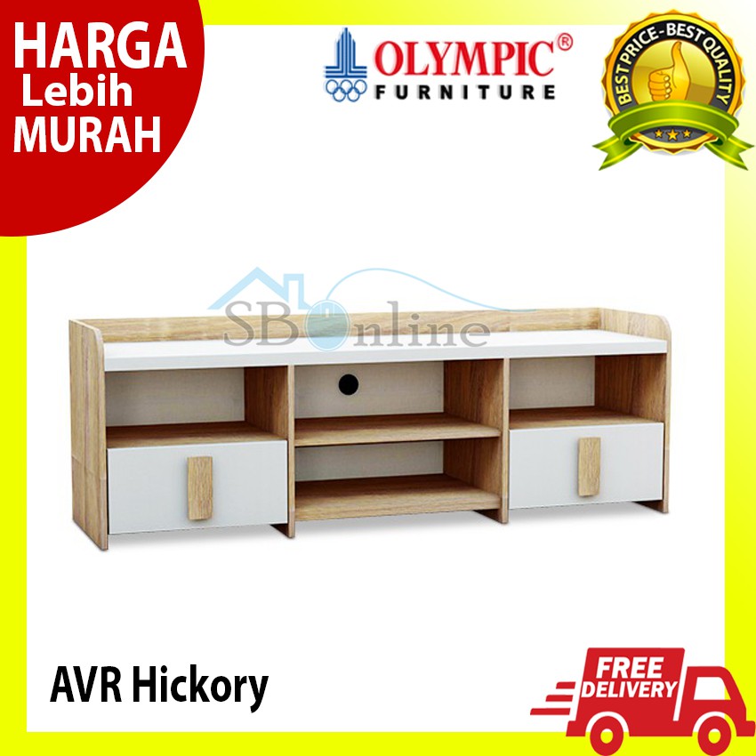 Meja TV by Olympic - AVR Hickory