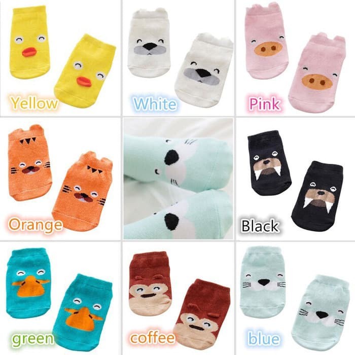 KAOS KAKI 3D korea bayi anak motif binatang lucu keren anti slip baby