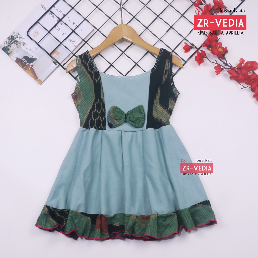 Dress Aurora uk 2-3 Tahun / Pakaian Anak Perempuan Murah Dres Batik Yukensi Adem Baju Pesta Gaun