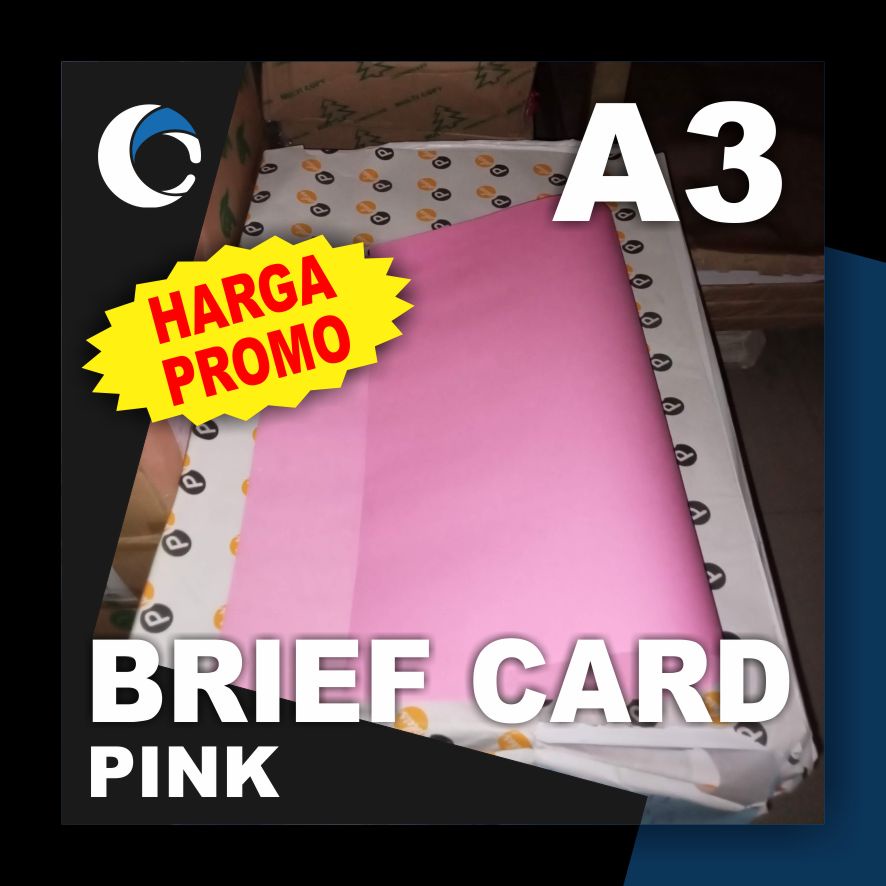 

KERTAS BC / BRIEF CARD PINK 160 GSM Uk [ A3 ] 29.7 cm X 42 cm ( 50 LEMBAR )