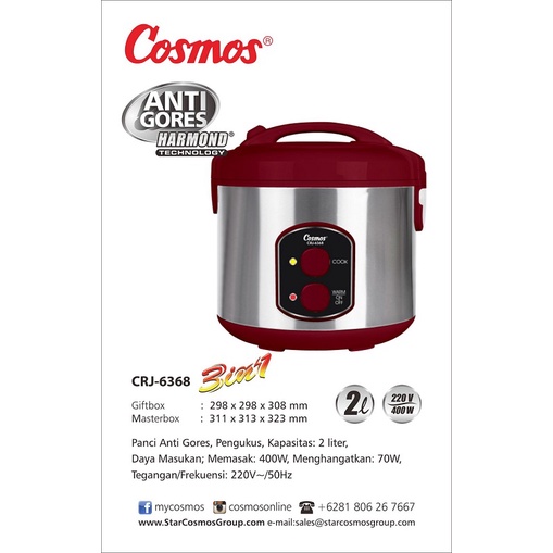 Rice Cooker Cosmos Harmond CRJ-6368 sugr