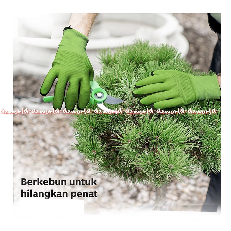 Yardsmith Sarung Tangan Berkebun Bahan Kain Green Yard Smith Gardening Gloves Glove Warna Hijau Green