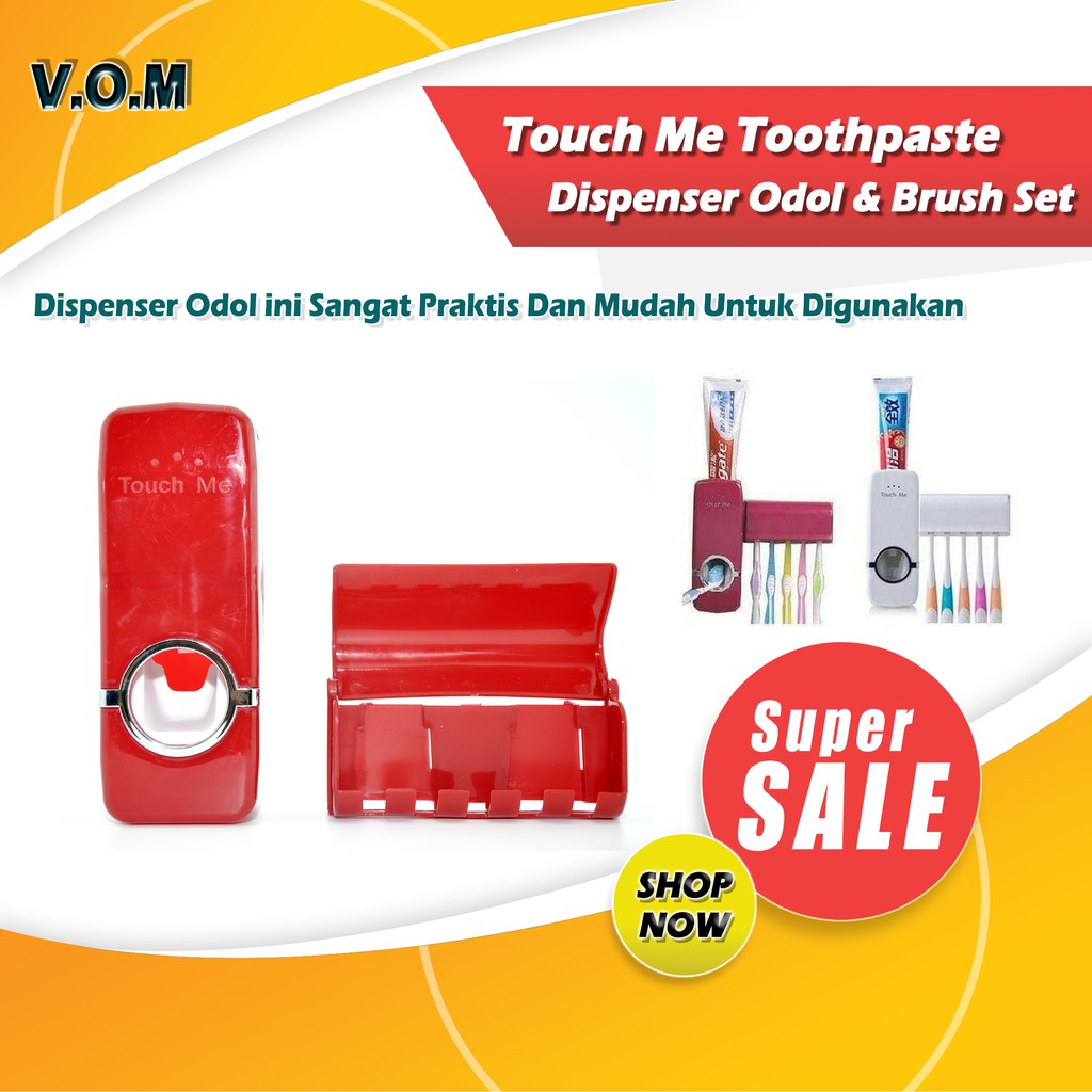 VOM Dispenser Odol Pasta Gigi &amp; Tempat Sikat Gigi - 0006