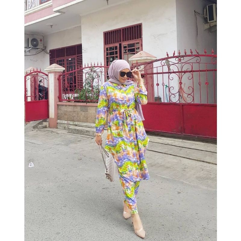 Long tunik agatha / long tunik tiedye