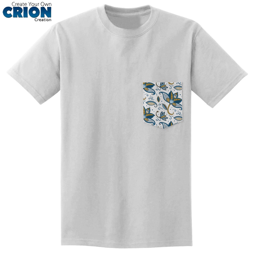 Kaos Seri Batik Floral dengan Kantong - By Crion