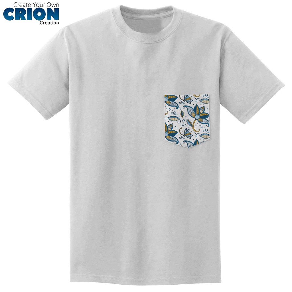 Kaos Seri Batik Floral dengan Kantong - By Crion