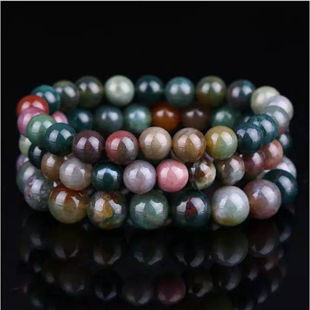 Gelang Wanita Kekinian Batu indian agate akik Untuk Kado