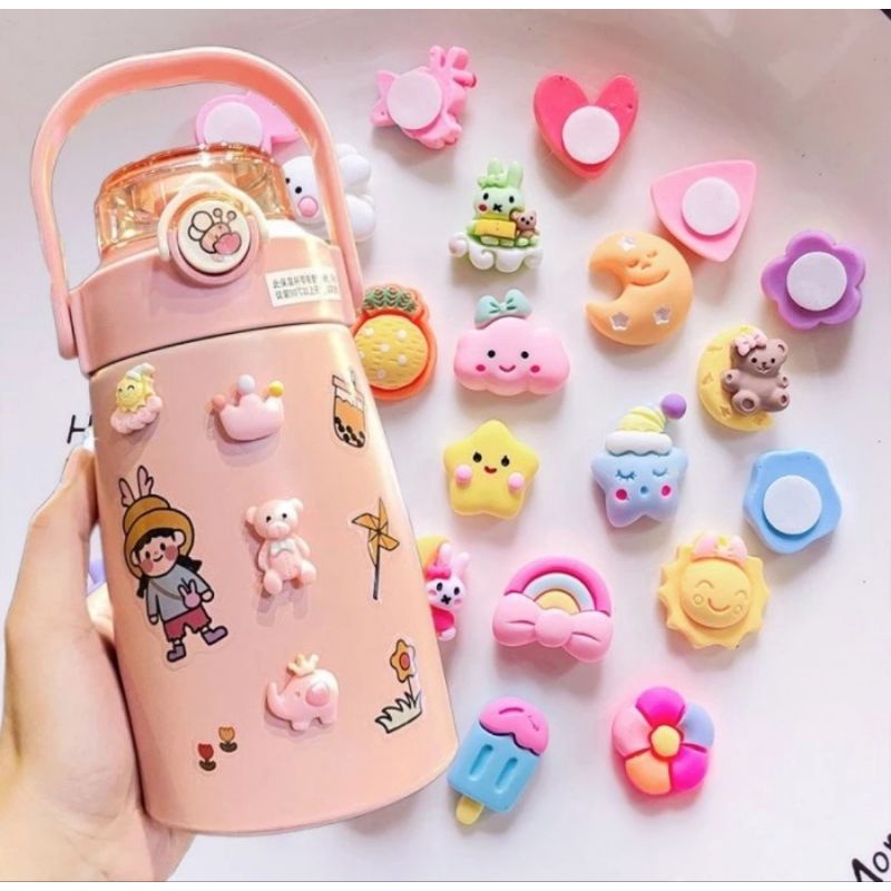 

5 Biji Stiker 3D Karakter Lucu Sticker Botol DIY