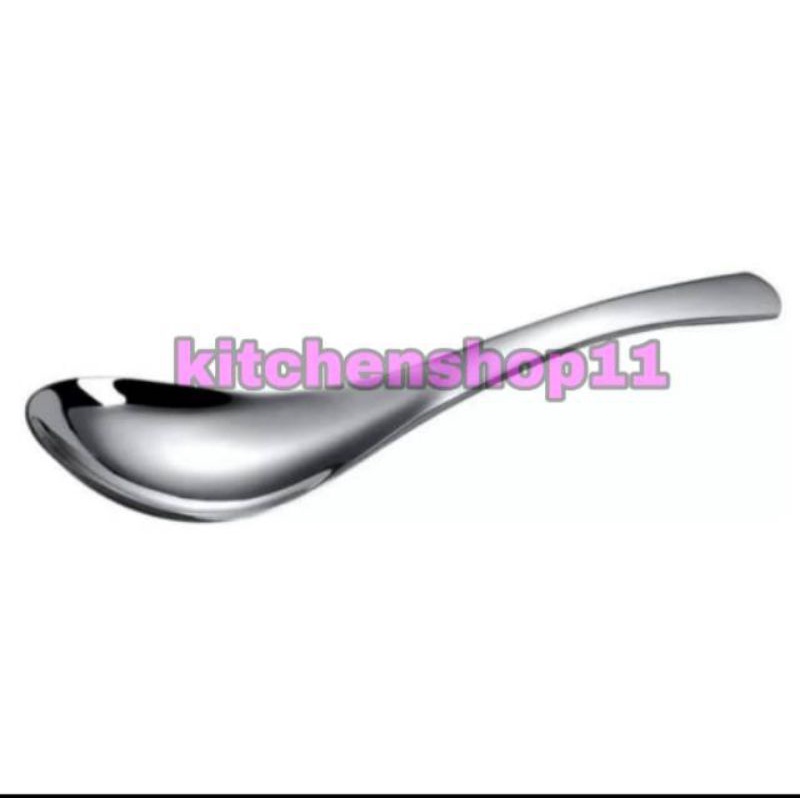 6pcs sendok bebek stainless tebal premium ukuran kecil sedang besar / sendok korea / sendok soup / sendok bubur / sendok kuah stainless milan / sendok bayi / sendok anak