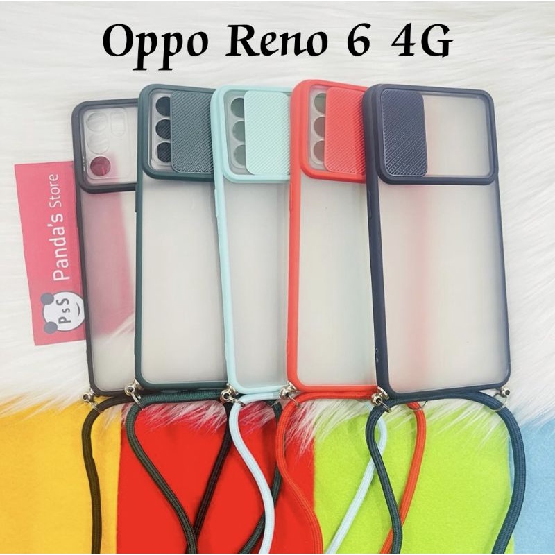 Oppo Reno 6 4G SOFTCASE DOVE sliding camera + Tali Laynard [Premium]