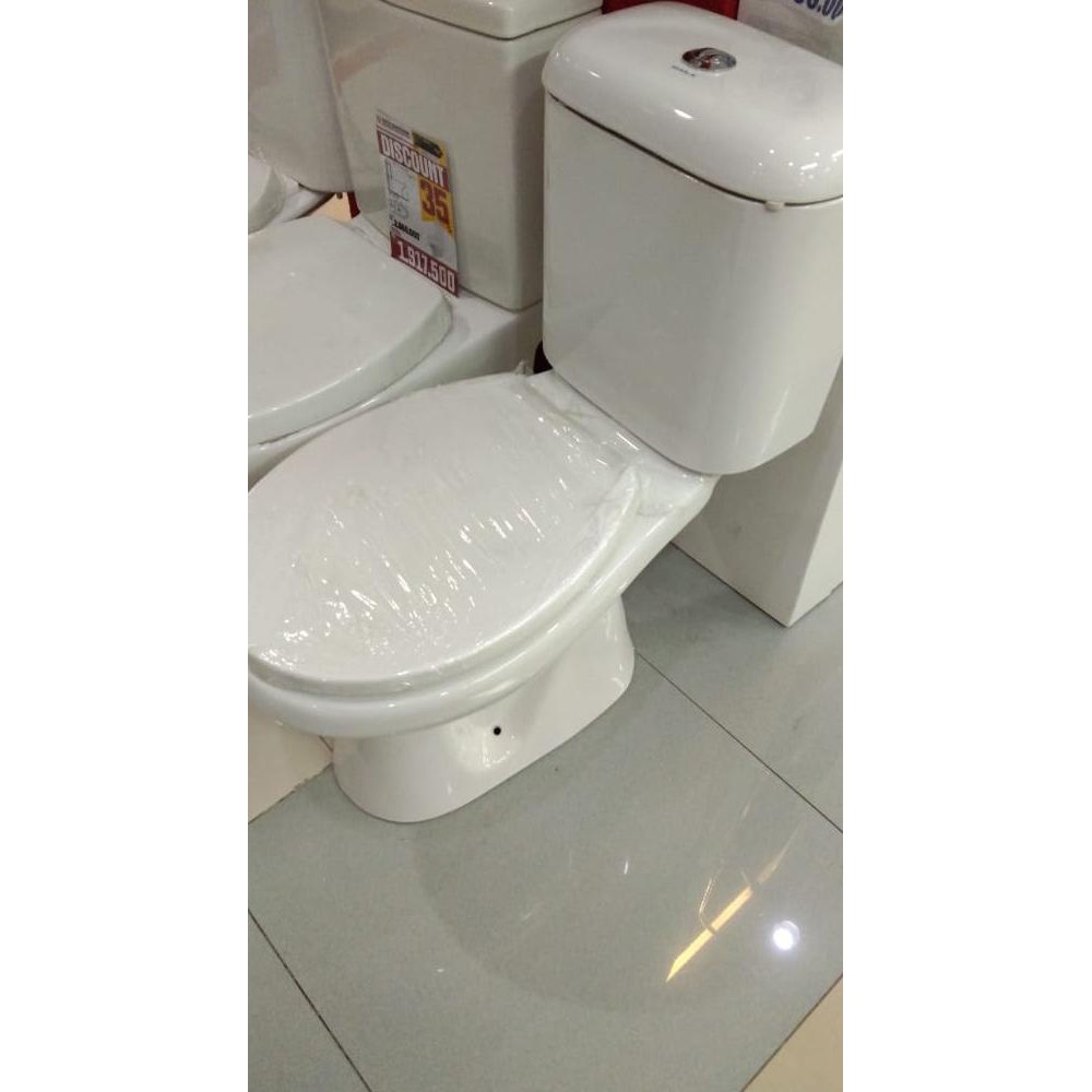 Closet Duduk Magnolia Volk 633 2 Flush 3/6 Liter Putih