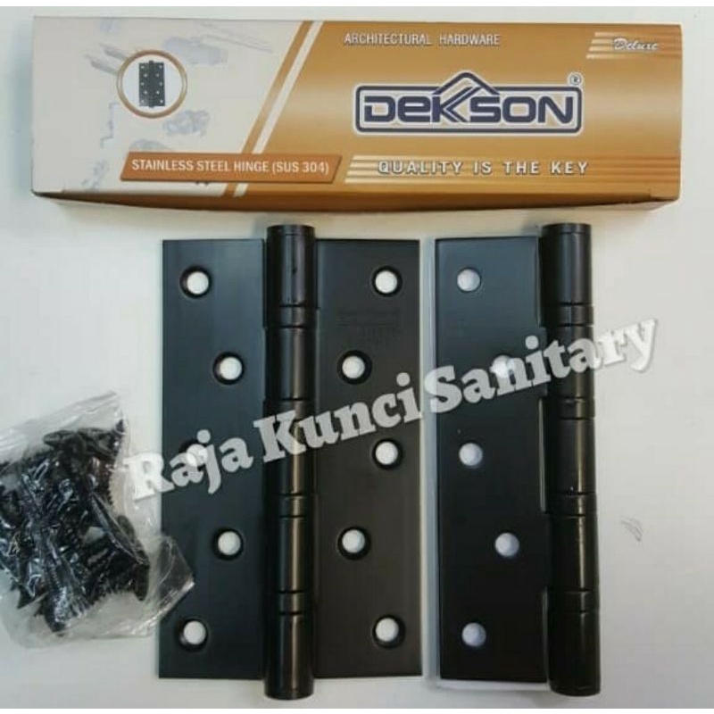 Engsel Dekson Deluxe Hitam 5&quot;X3&quot;x3mmx4BB Stainless SUS 304 Hitam Black/Engsel Pintu Dekson 5 Inch