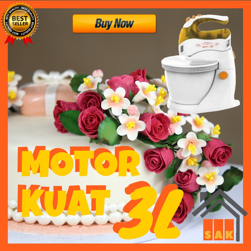 Stand Mixer MASPION / Mikser duduk Maspion MT-1191 Kapasitas 3L dgn 5 SPEED & TURBO -Tahan Lama E233