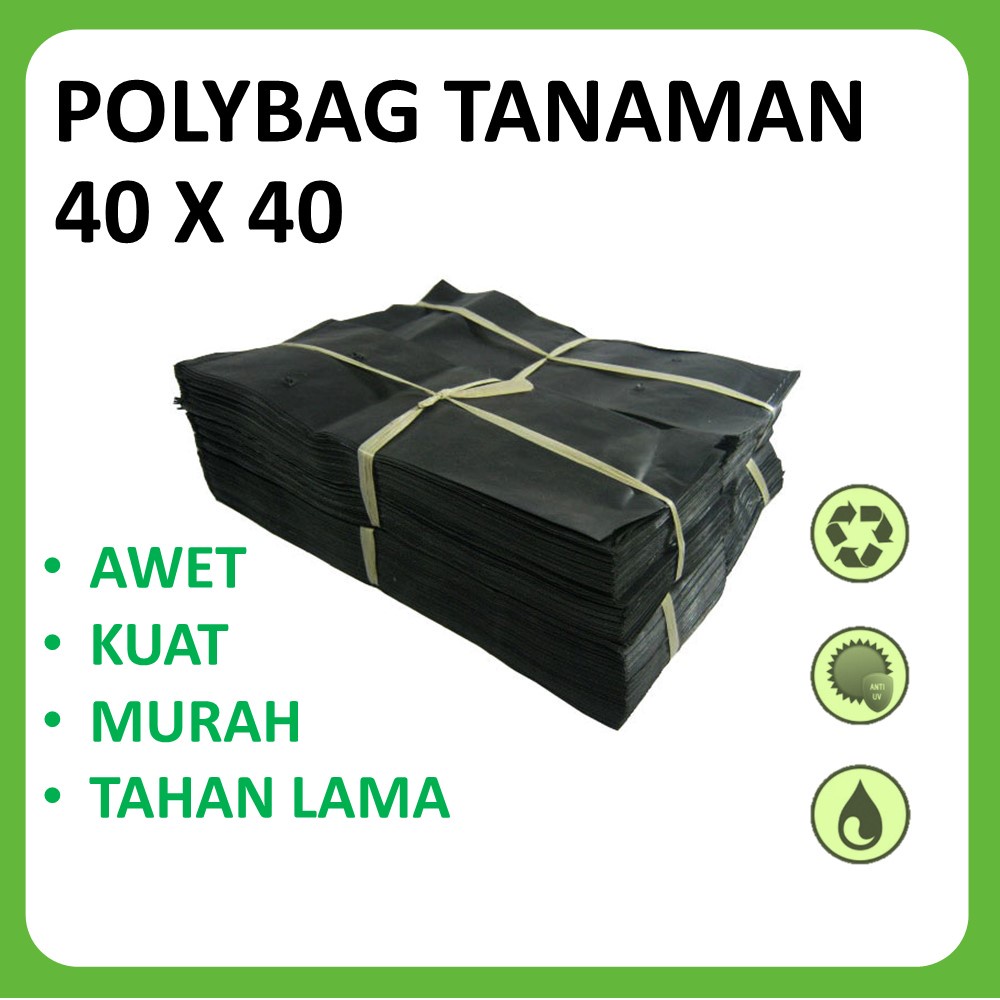Polybag 40x40  Plastik Polibag Tanaman Besar Polibek Tebal 40x40 Pot Bibit Sayuran Bunga Buah 1pcs