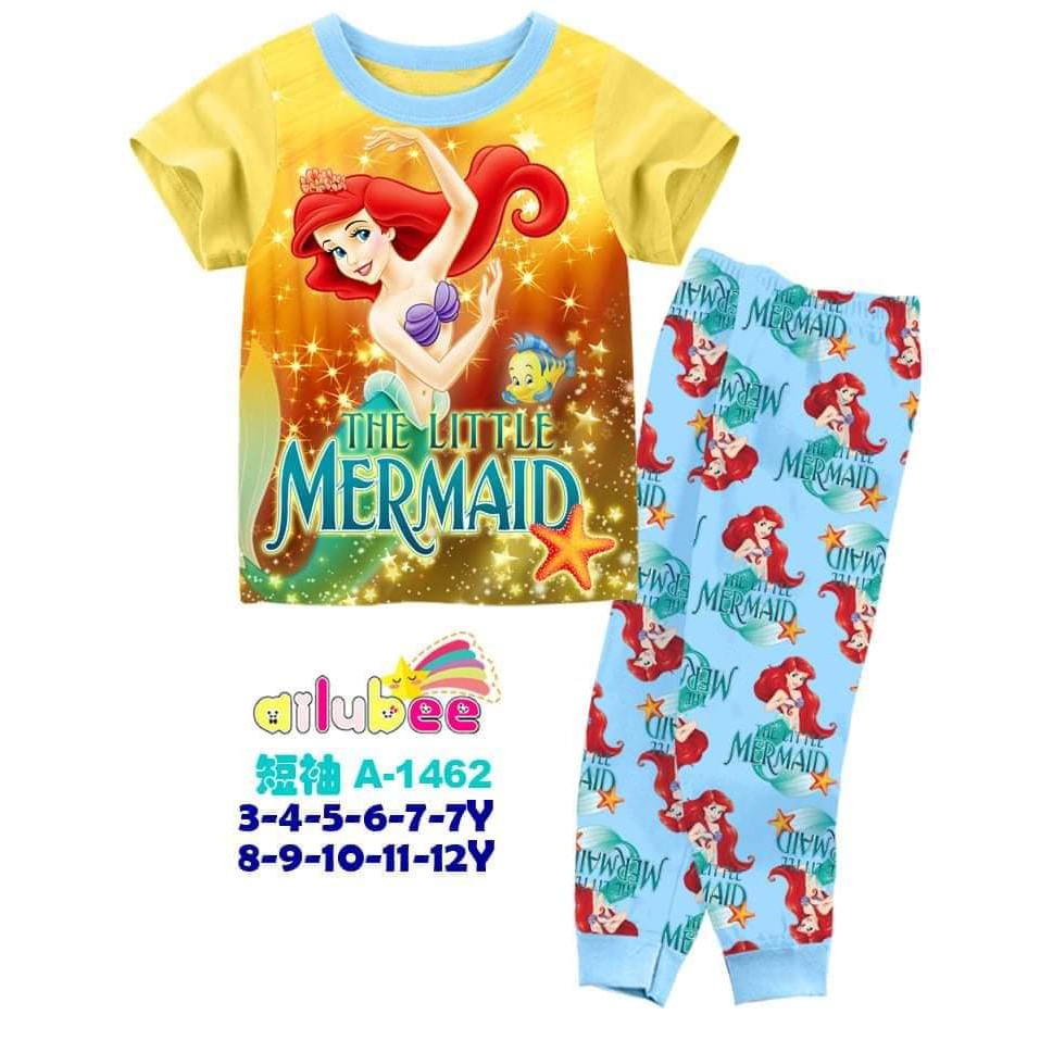 hbs  - ARIEL MERMAID  BAJU TIDUR TEEN CEWEK AILUBEE A1462