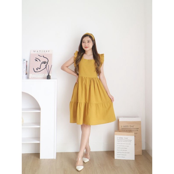 Kim Dress - Dress Wanita / Dress Katun / Summer Dress / Midi Dress / Dress Casual / Pakaian Wanita