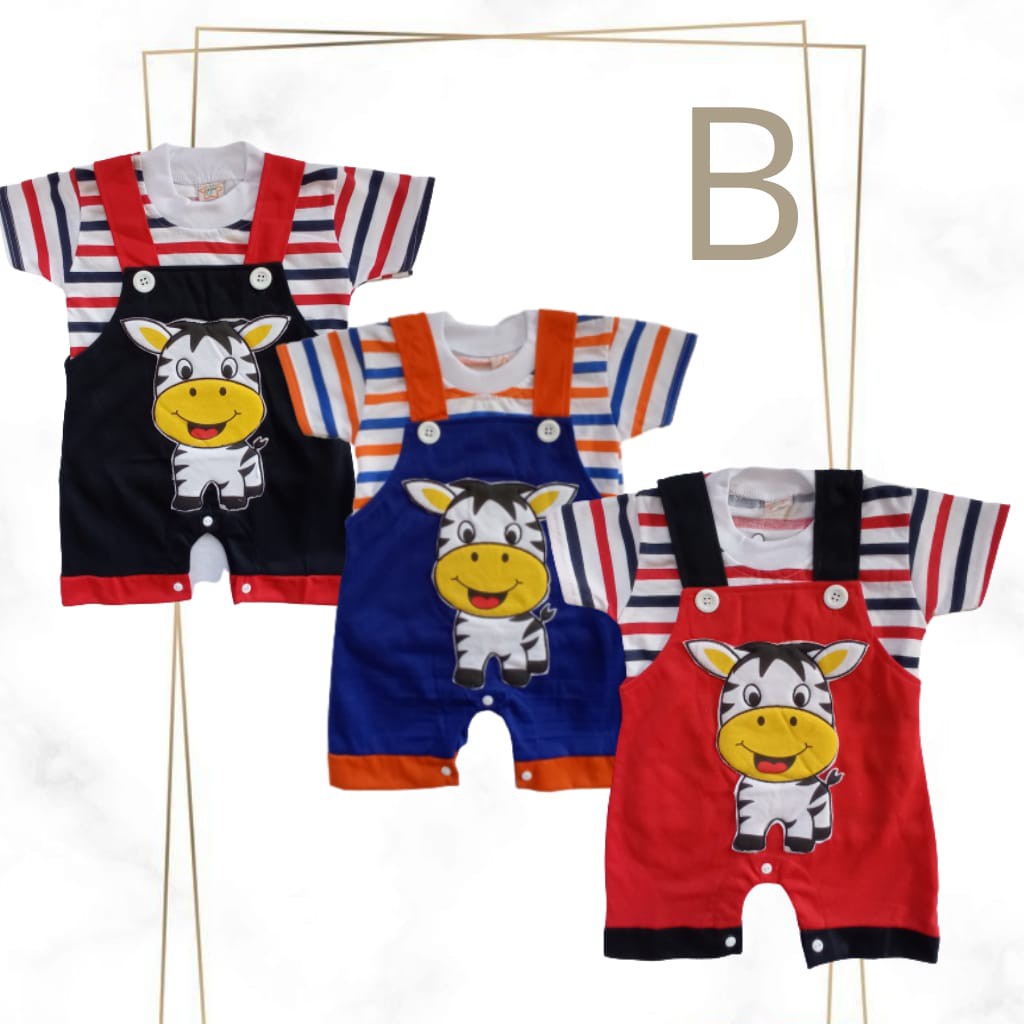 Jumper Bayi 3-18 Bulan, Overall Anak, Baju Kodok, Romper Lengan Pendek Lucu Elegan Murah