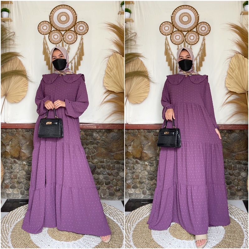 GAMIS DELISA ONETONE/DRESS WANITA/BUSANA MUSLIM WANITA TERBARU/GAMIS KONDANGAN/GAMIS MEWAH TERMURAH RUBIAH