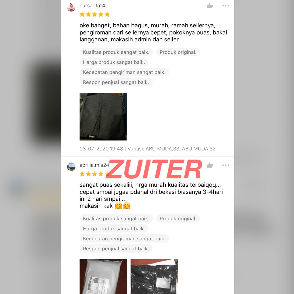 ZUITER - Slimfit Formal Pants | Celana bahan kerja formal kantor slimfit pria (4 Warna)