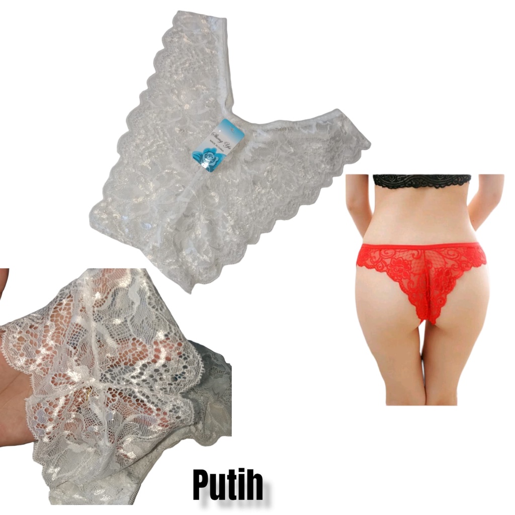 G-string Panty Thong Underwear Pakaian Dalam Celana Dalam CD Wanita Sexy Sexy Wanita Lace/ RANDOM 1 PCS DAN PROMO 3PCS