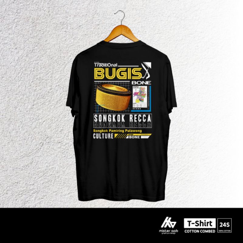 T-Shirt Kaos Culture Songkok Recca | Kaos Bugis | Kaos Songkok Recca | Kaos Bone