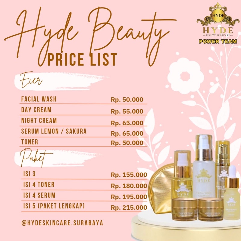 Hyde Beauty Skincare Paket Glowing Reseller