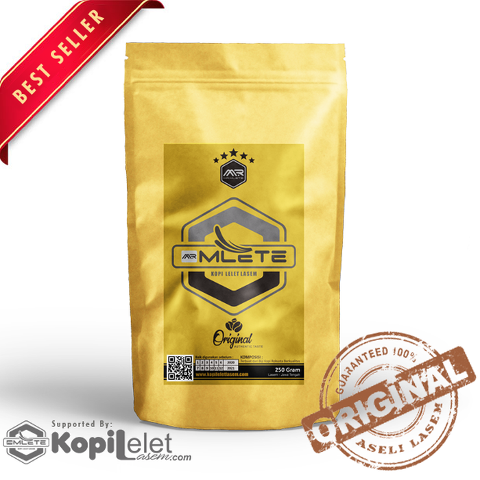 

Kopi Lelet Hitam Gelap Khas Lasem Rembang Merek Mr.Mlete Original Tanpa Campuran Kemasan 250 Gram