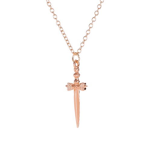 LRC Kalung Fashion Color Cross Sword Necklace V42772