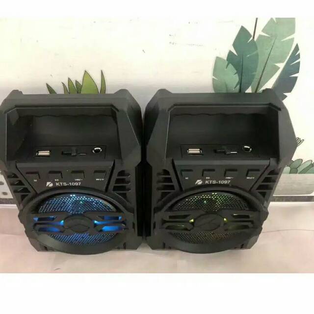 SPEAKER BLUETOOTH KTS 1092/1097 BONUS MIC KARAOKE/SALON AKTIF LED WIRELESS SPEAKER PORTABLE KTS-1097