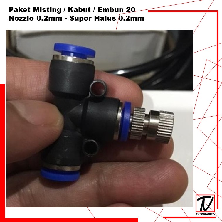 Paket Misting / Kabut / Embun 20 Nozzle 0.2/0.3mm