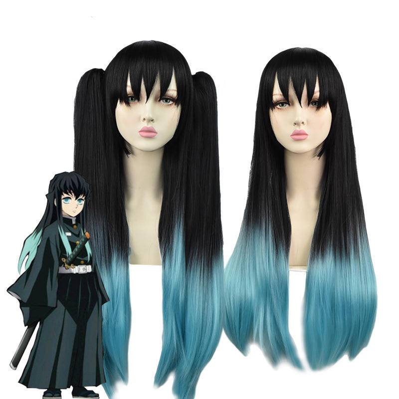 【Wetrose】Ready Stock Anime Demon Slayer Kimetsu No Yaiba Tanjirou Kamado Nezuko Giyuu Zenitsu Muichiro Shinobu Mitsuri Kanao Cosplay Costume Kostum Wig