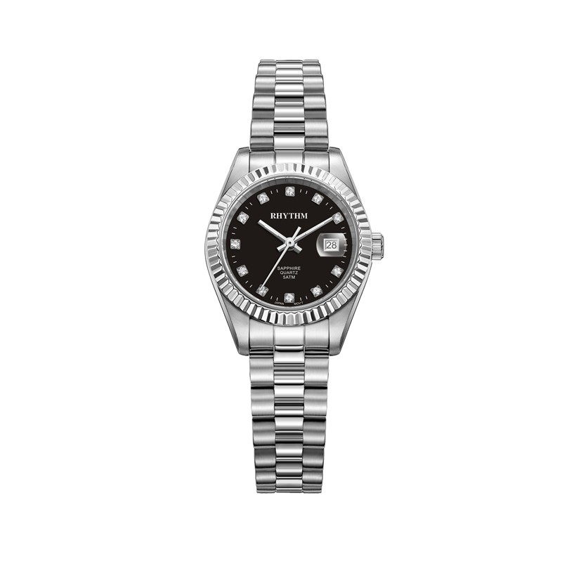 Rhythm RQ1610S02 Jam Tangan Wanita Stainless Steel