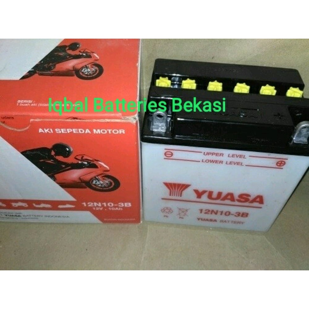Promo Puasa Aki Yuasa 12N10 3B  12volt 10 Ah  Aki Genset .Vespa Excel Diskon