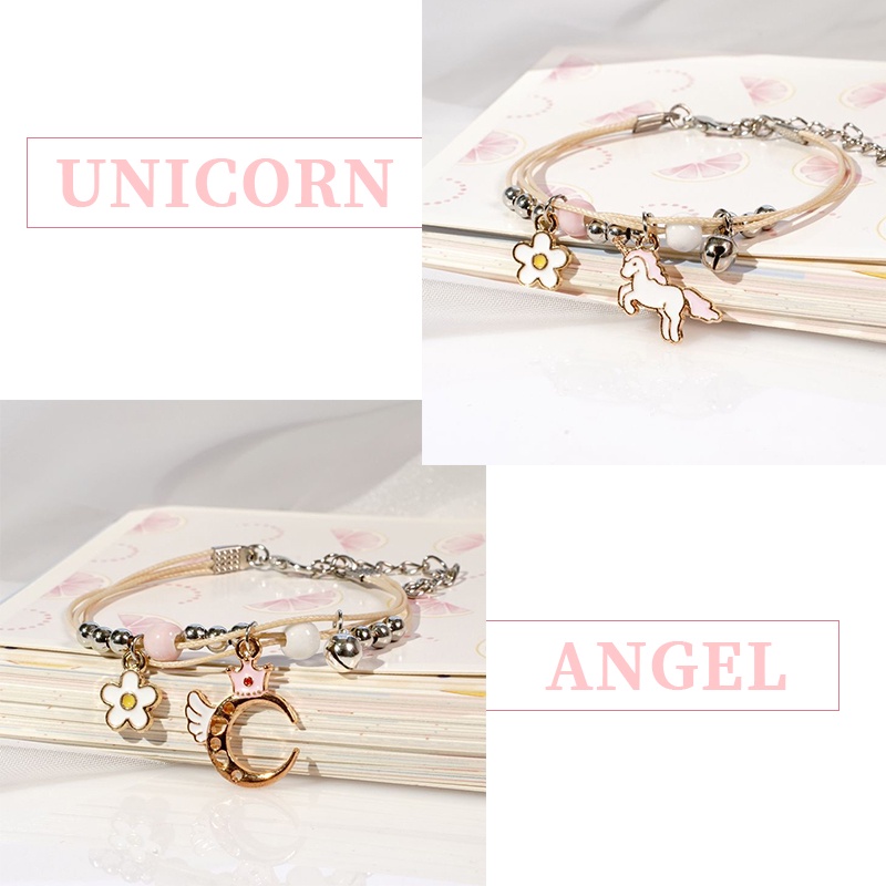 Daisy Bracelet Couple Braided Bracelet/Aksesoris Fashion yang Dapat Disesuaikan Persahabatan -PD